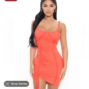 Fashion Nova ruched mini dress size xs nwt